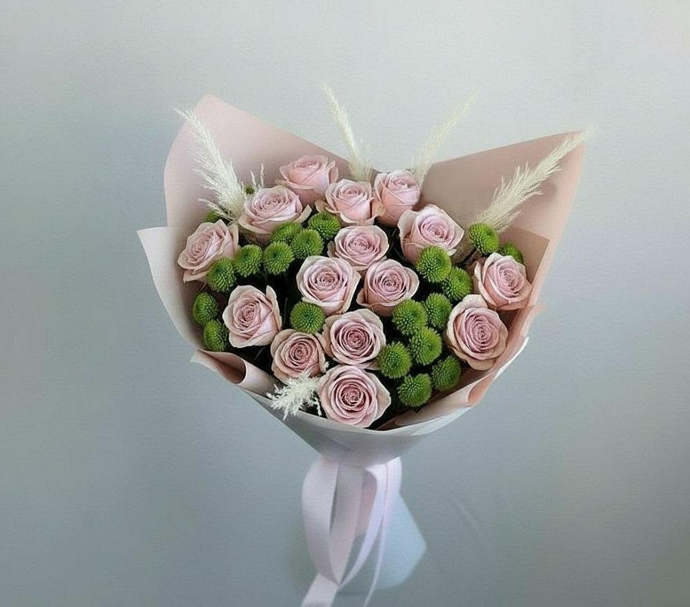 Букет цветов из: Розы и Хризантемы в Новоуткинске