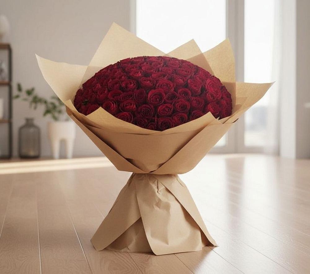 Букет 101 Красная роза в Новоуткинске