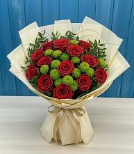 Букет цветов из:  Розы и Хризантемы в Новоуткинске