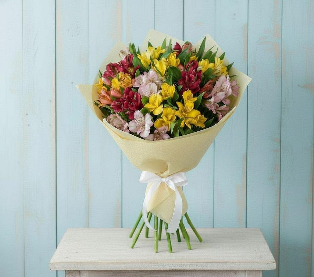 Букет цветов из: Альстромерии в Новоуткинске